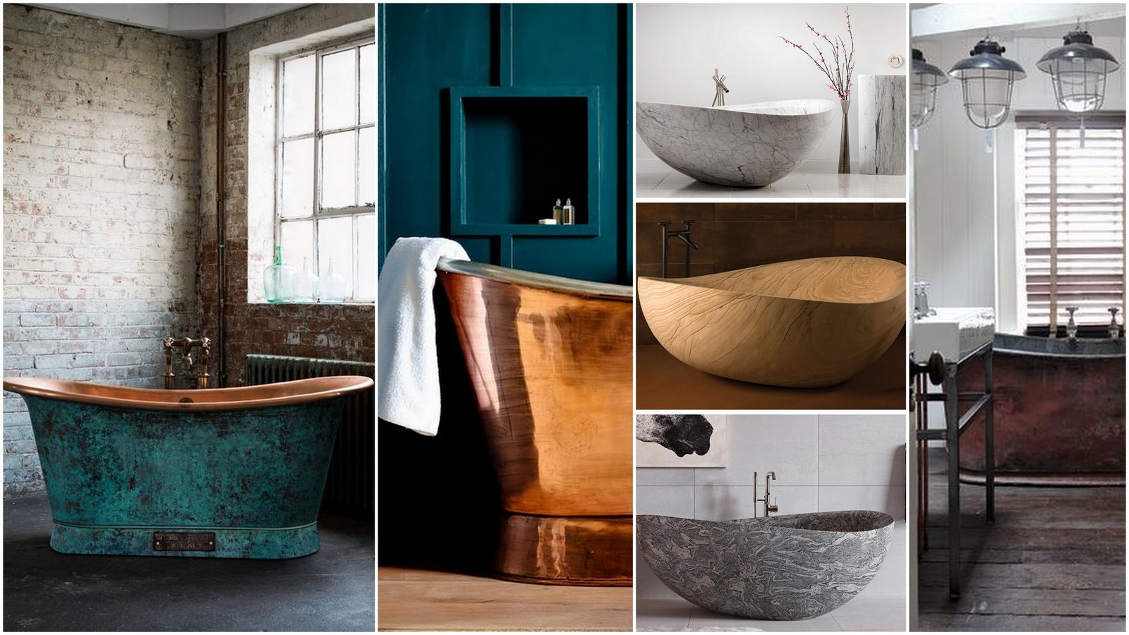 Types of Different Materials Bathtubs
