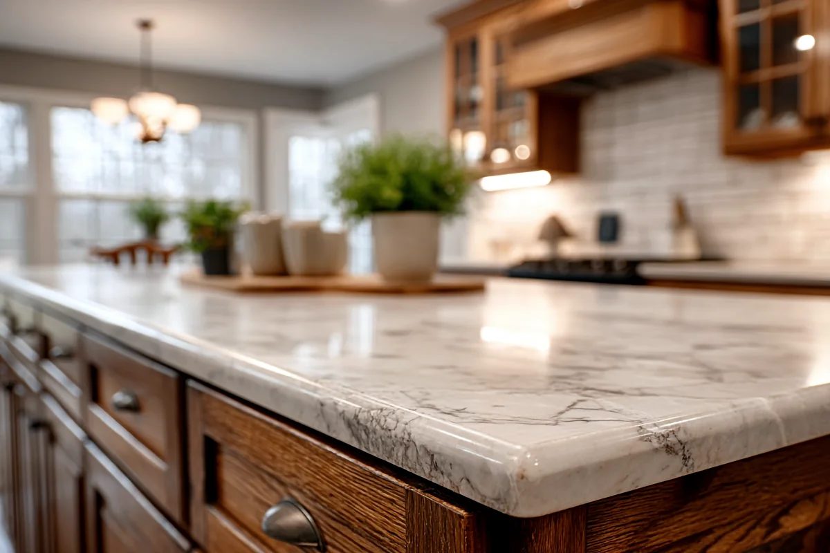 Kitchen countertop materials and finish selection